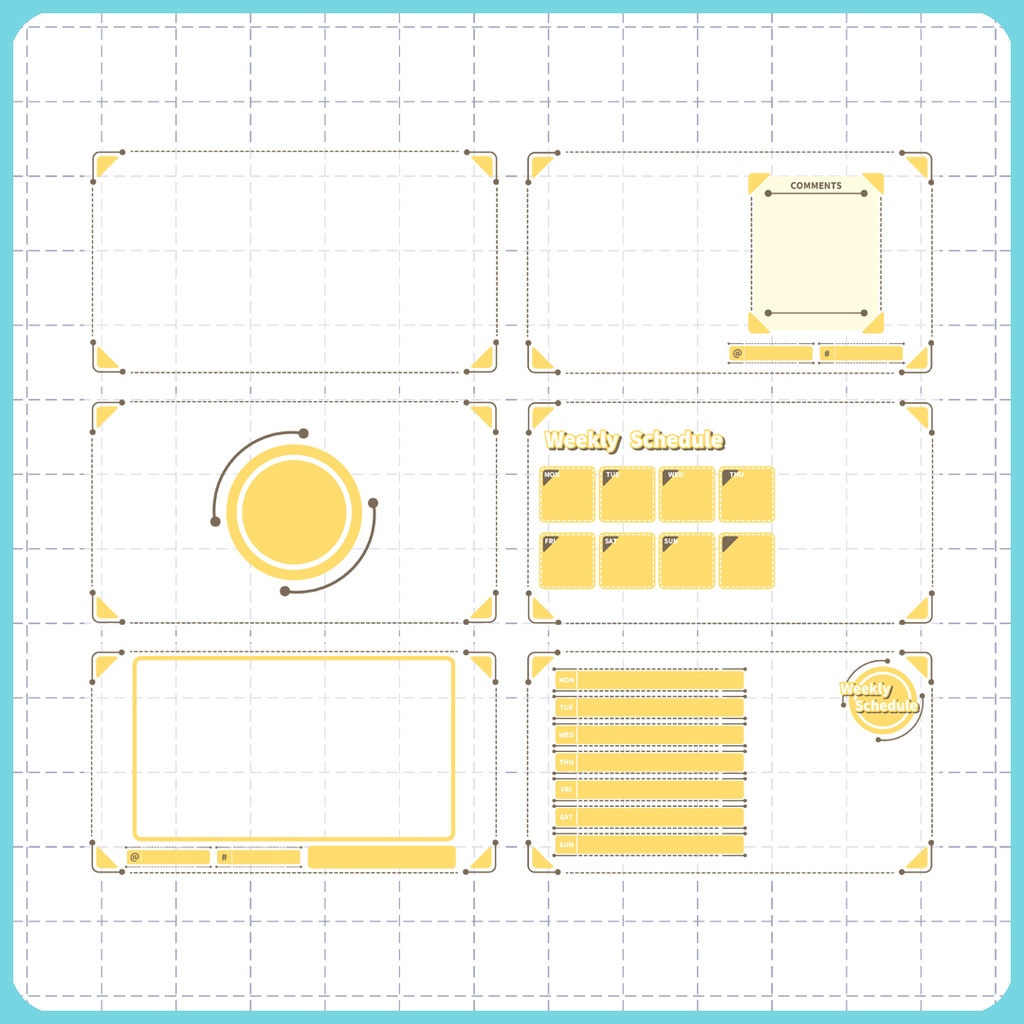 【16:9】配信素材 フレームセット008