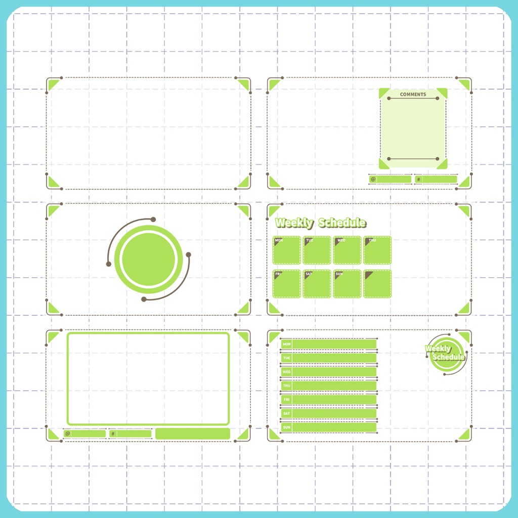 【16:9】配信素材 フレームセット008