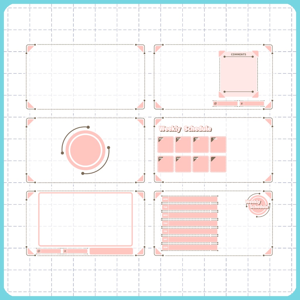 【16:9】配信素材 フレームセット008