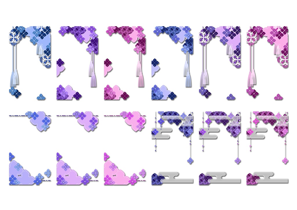 【スマホ向け】縦型背景 和風紫陽花