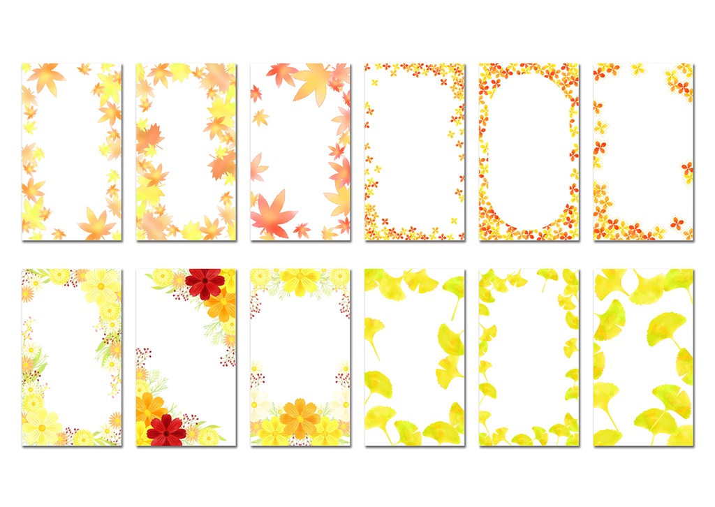 【スマホ向け】縦型背景 秋の黄色