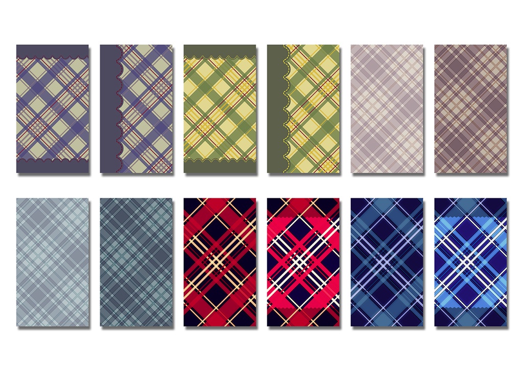 【スマホ向け】縦型背景 チェック柄