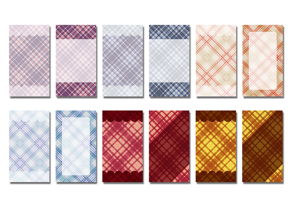 【スマホ向け】縦型背景 チェック柄