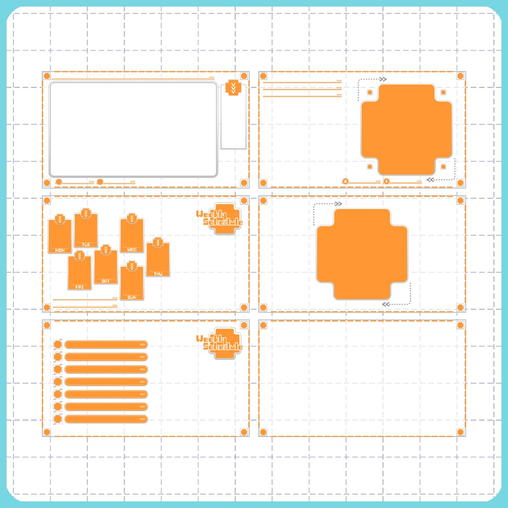 【16:9】配信素材 フレームセット 009