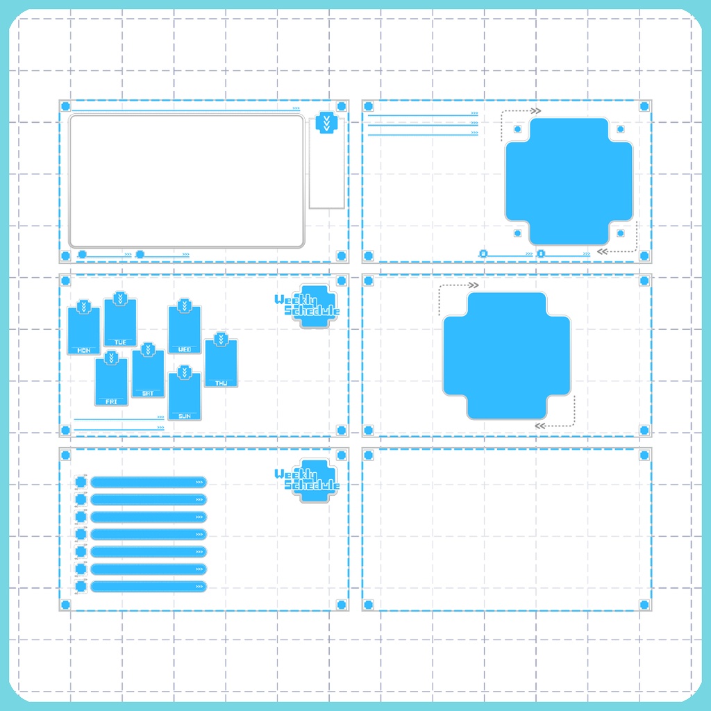 【16:9】配信素材 フレームセット 009
