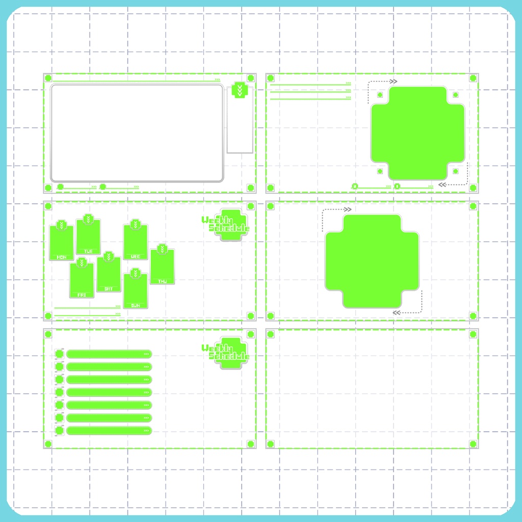 【16:9】配信素材 フレームセット 009