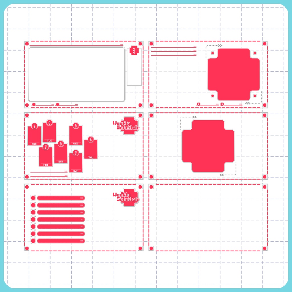 【16:9】配信素材 フレームセット 009