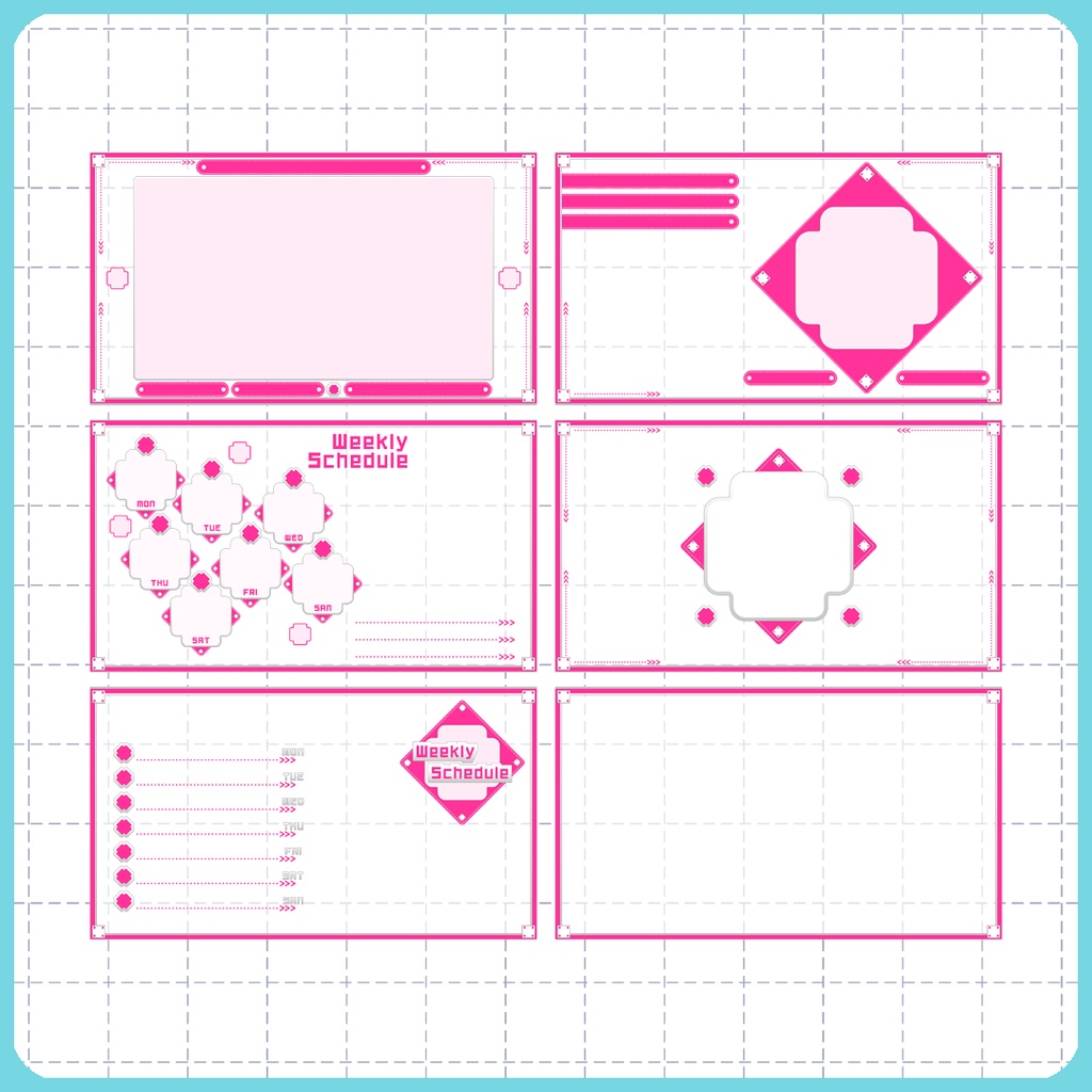 【16:9】配信素材 フレームセット 010