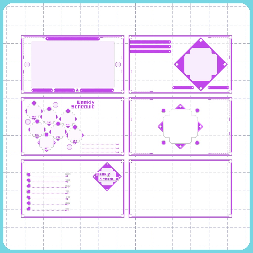 【16:9】配信素材 フレームセット 010