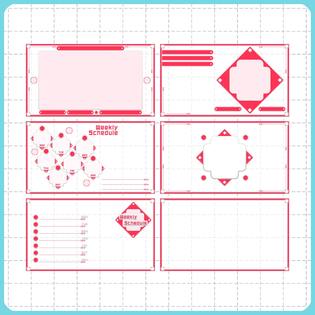 【16:9】配信素材 フレームセット 010