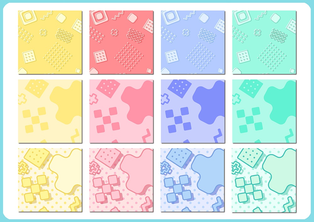 【web向け】パターン背景 メンフィス風