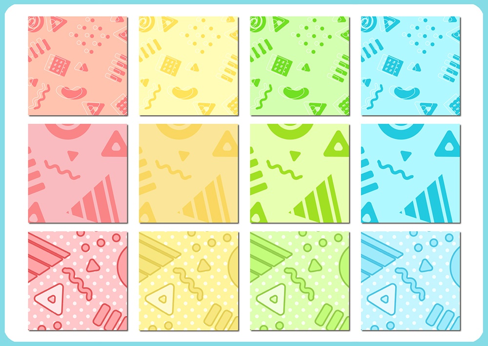 【web向け】パターン背景 メンフィス風