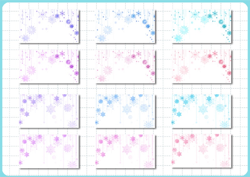 【16:9】背景素材 雪002
