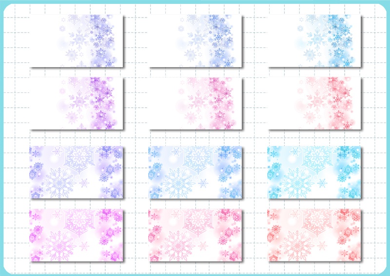 【16:9】背景素材 雪002