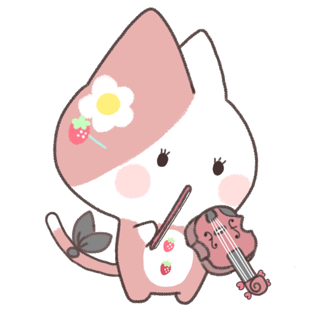 🍓いちごねこアクキー(いちごナスカン)