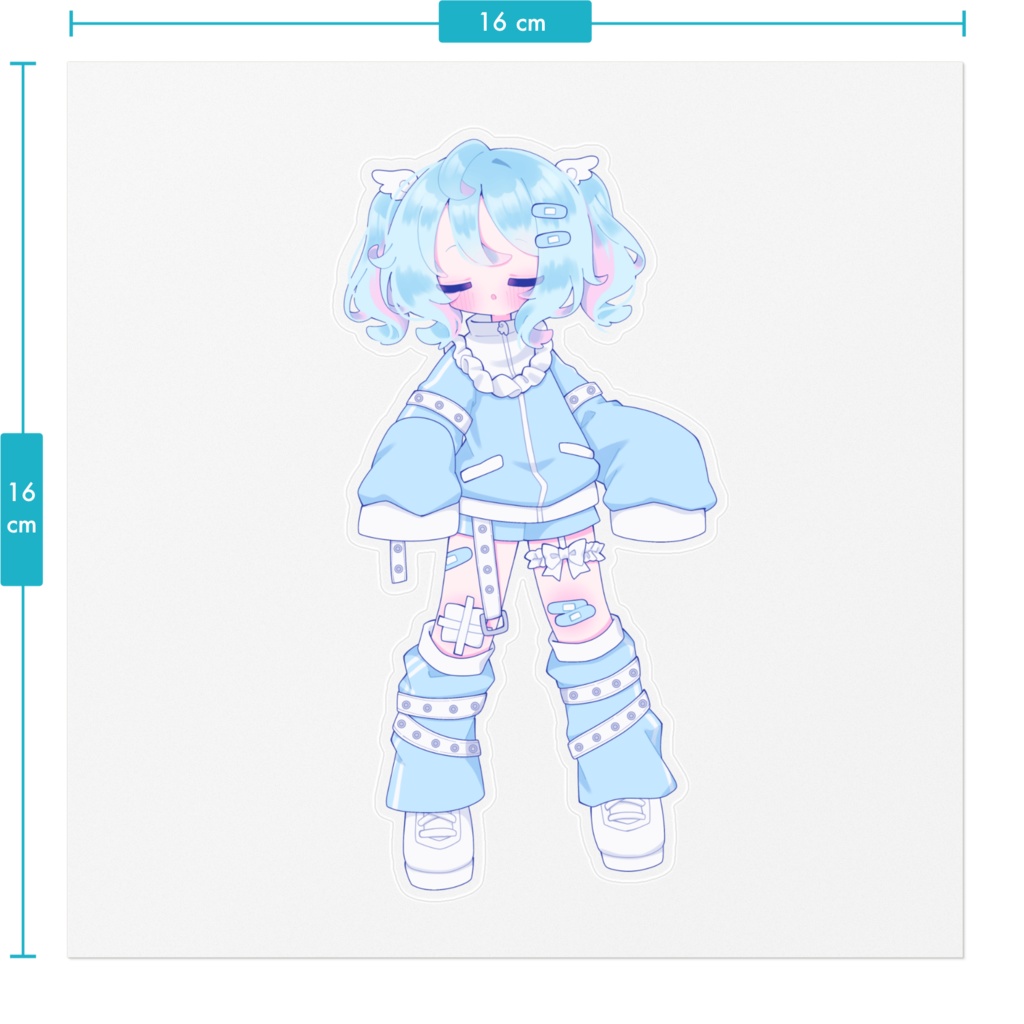 天使界隈系チアくんステッカー