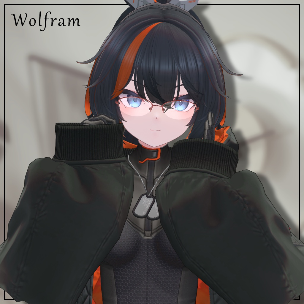 【VRChat想定】ハーフリムメガネ/HalfRimGlasses【4アバター対応】