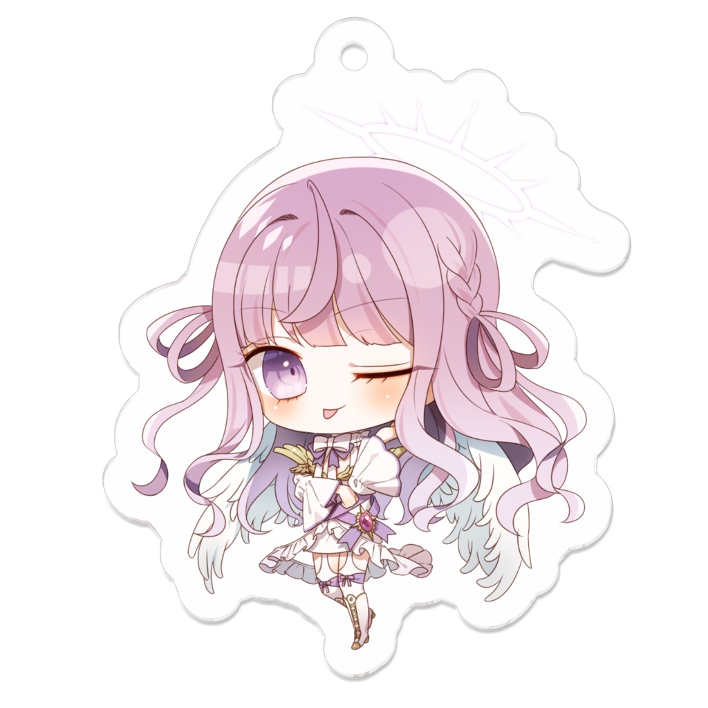 【紫月シエル】アクリルキーホルダー(SD悪魔ver.)【収益化記念グッズ】
