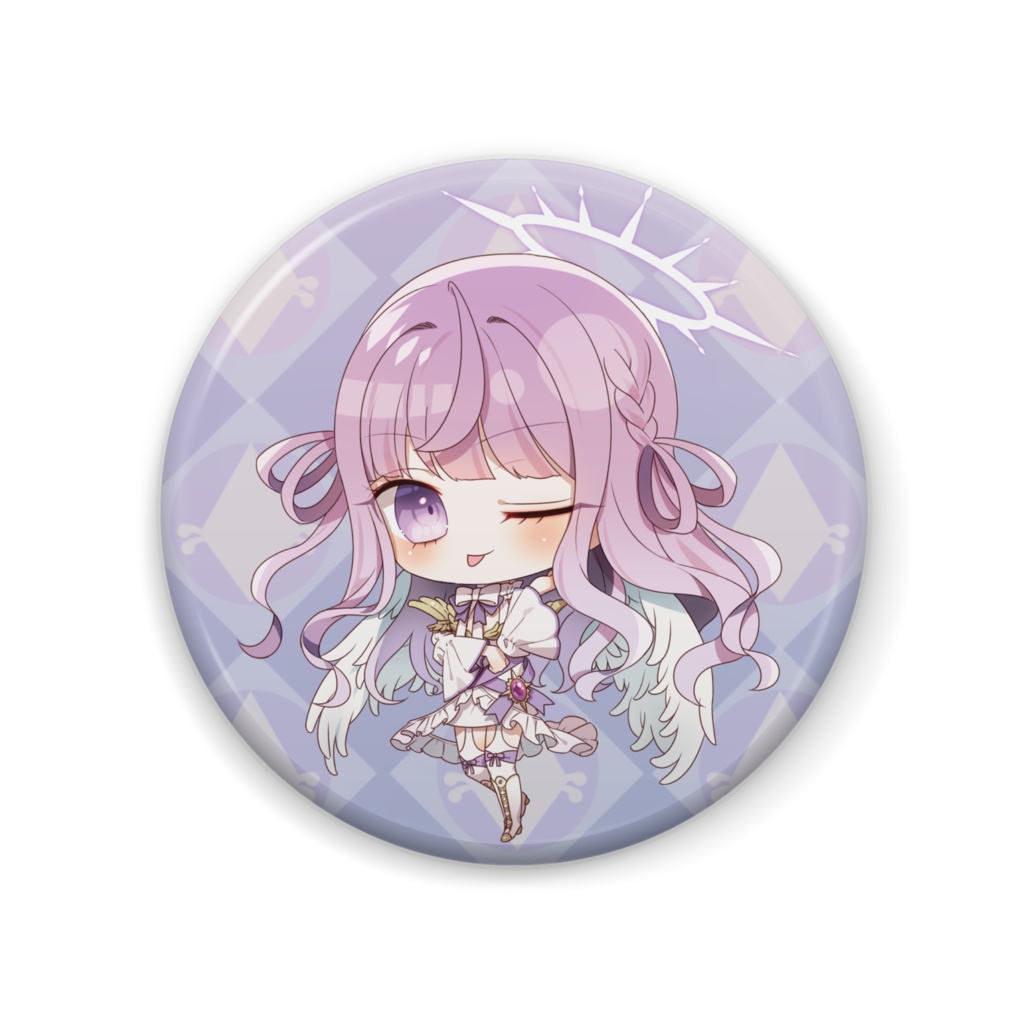 【紫月シエル】缶バッジ（SD悪魔ver.）【収益化記念グッズ】