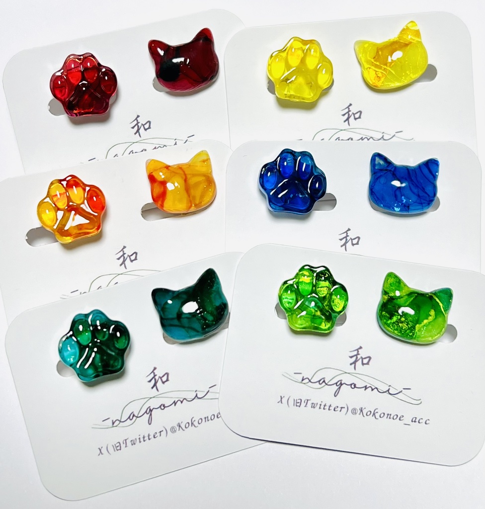 猫ピアス/イヤリング(WB風カラーアクセサリー)