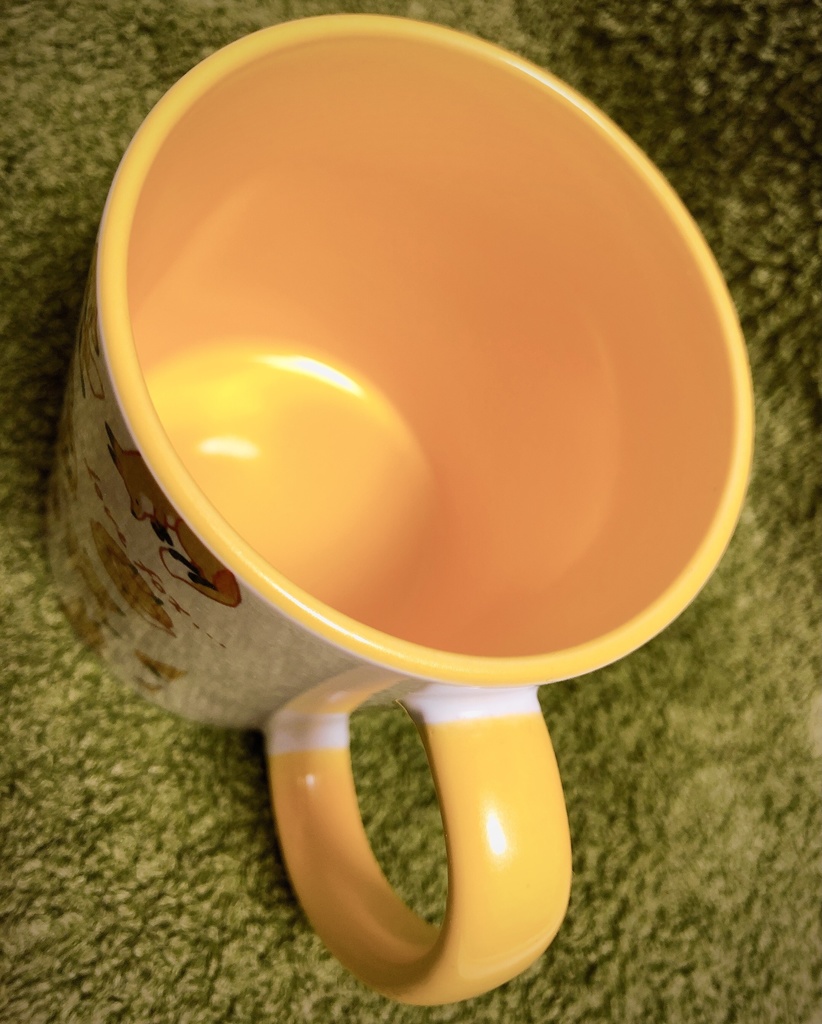 fox mug yellow