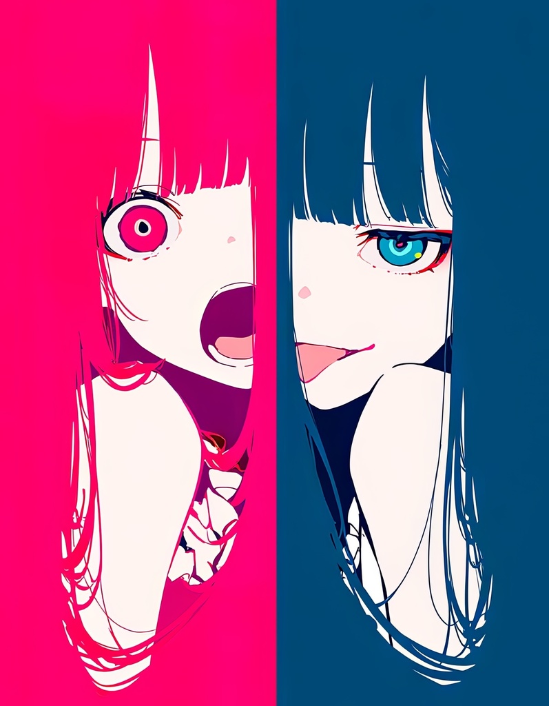 【受注生産】A2ポスター 〜赤と青〜