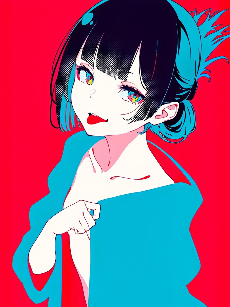 【限定1枚】ミニキャンバス No.022 〜 羽織り 〜 ＋おまけポストカード7枚セット