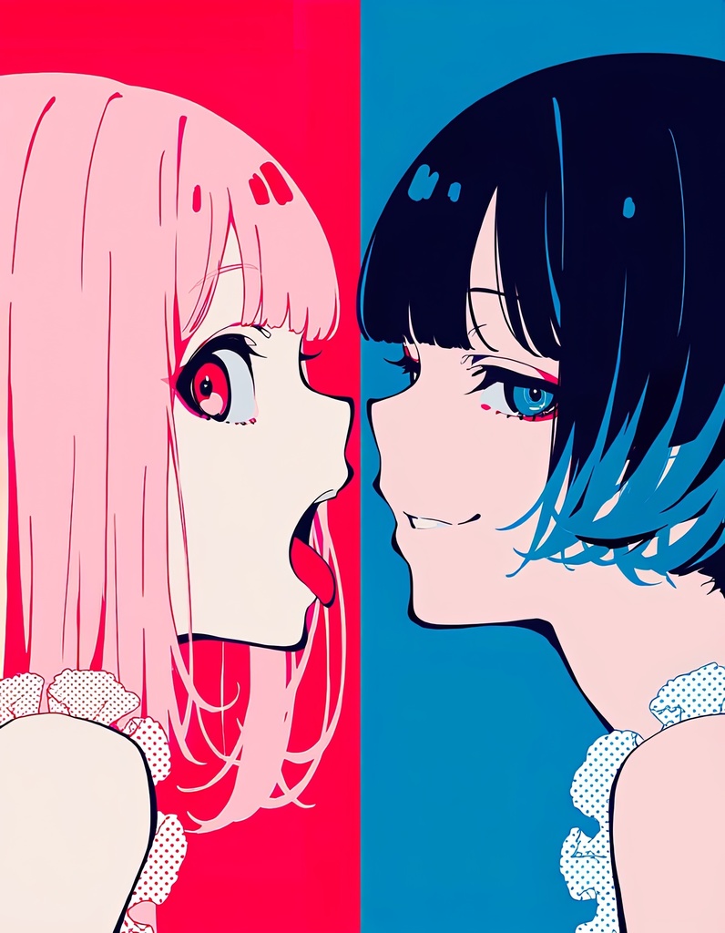 【限定1点】ミニキャンバス No.042 〜 Bite Me, Love Me 〜 ＋おまけポストカード7枚セット