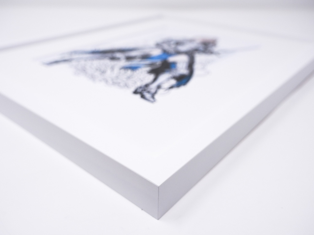 【限定1点】足元ご注意(額装込)