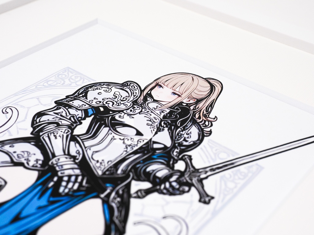 【限定1点】足元ご注意(額装込)