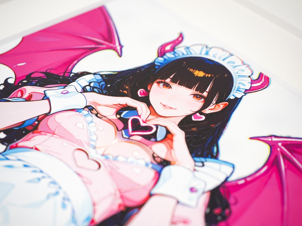 【限定1点】癒やしの悪魔(額装込み)