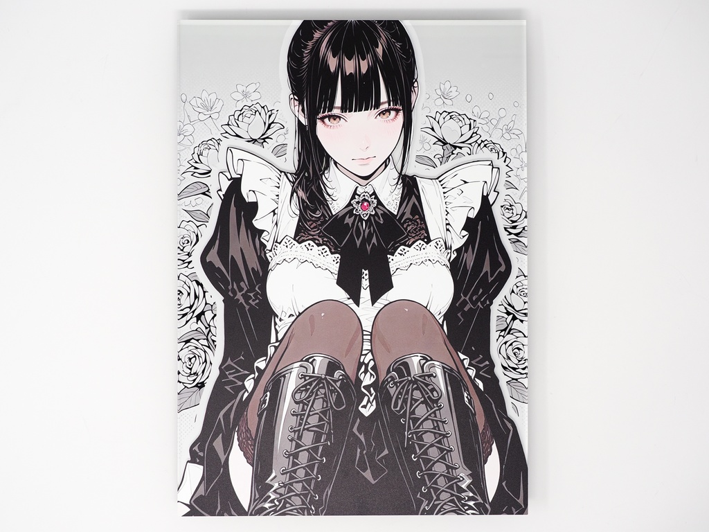 【限定1点】黒薔薇（アクリル印刷・額装込み）