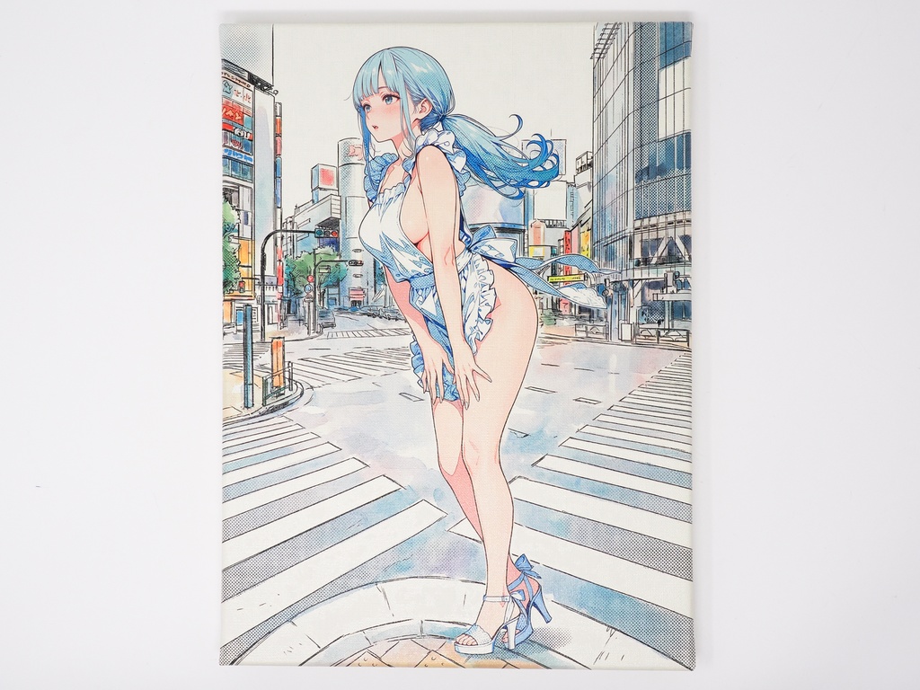 【限定1点】F4キャンバス No.005 〜 早朝の白いワンピースさん 〜