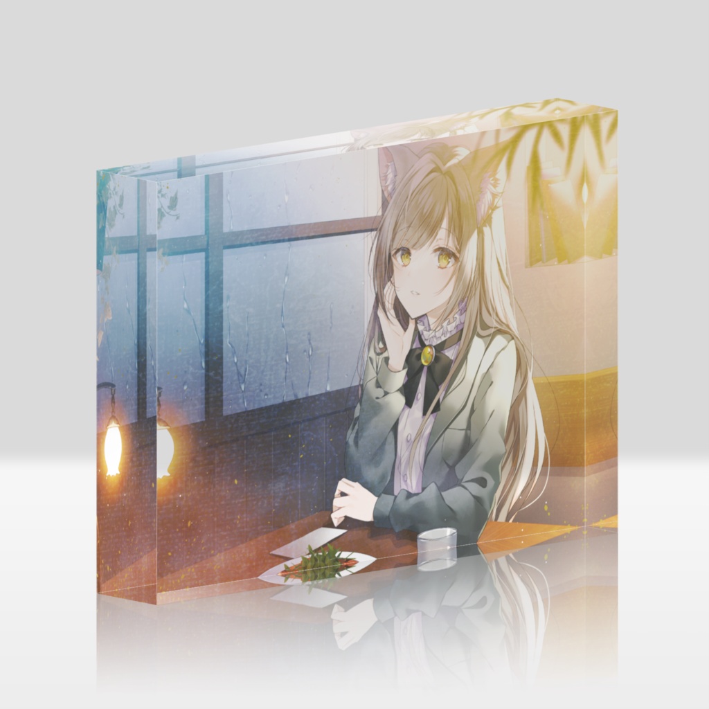 葉桜このはアクリルブロック_橙