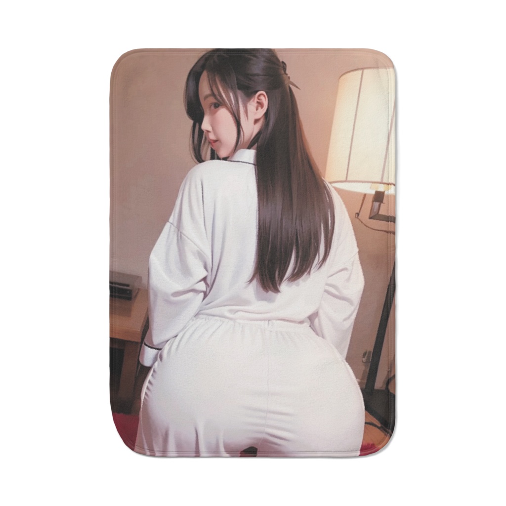 AI美女 パジャマ姿 ブランケット