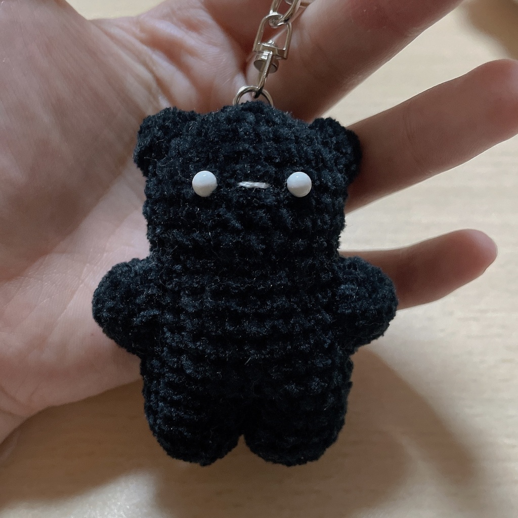 ちびくまキーホルダー黒