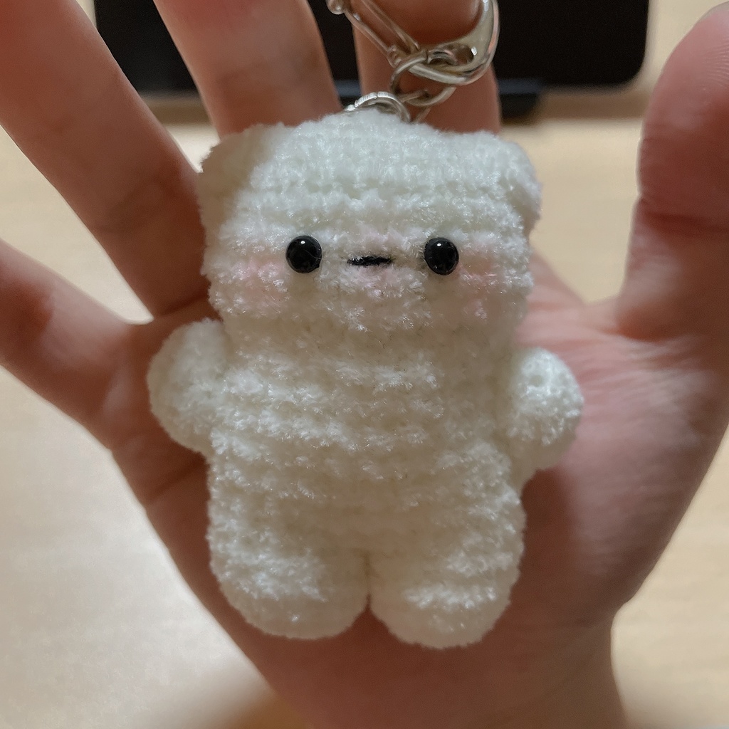 ちびくまキーホルダー 白