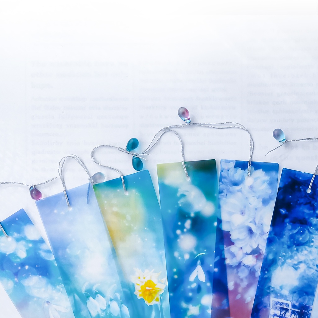 早春の透明しおり4枚セット