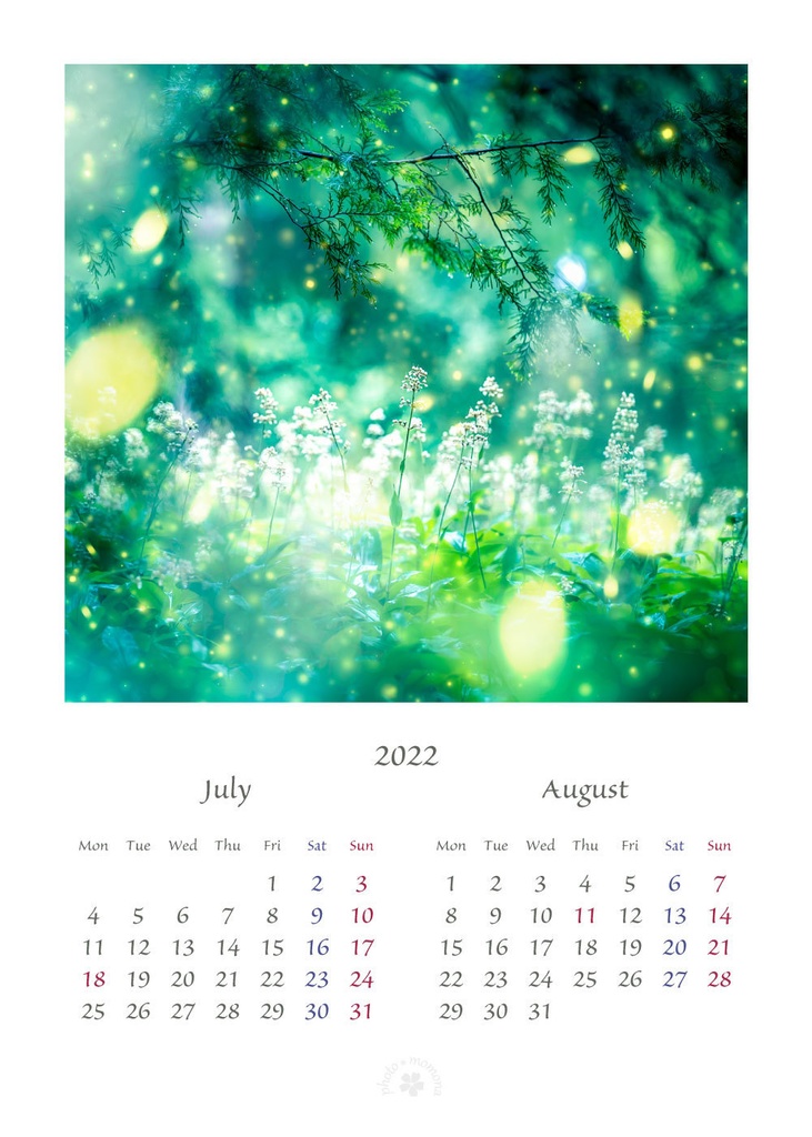フラワーフォトカレンダー2022(2L版)