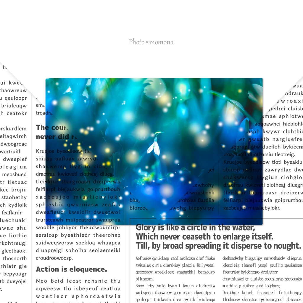 スノードロップの透明しおり