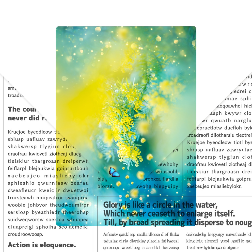 ミモザの透明しおり