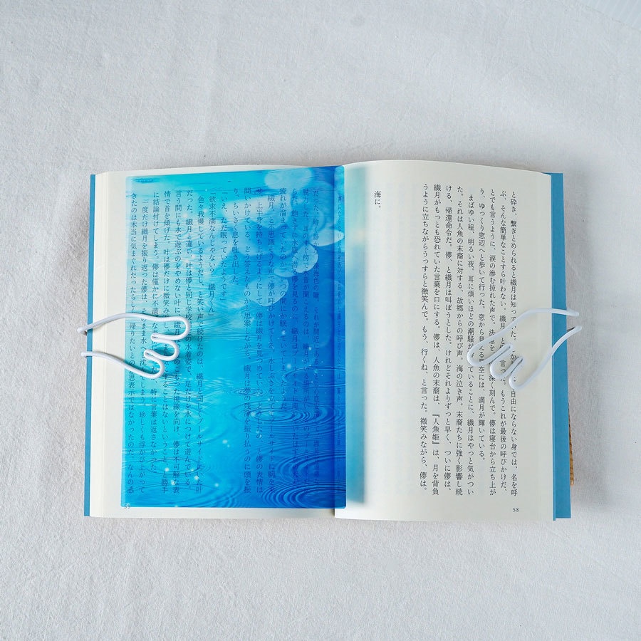 水に映る紫陽花の透明しおり