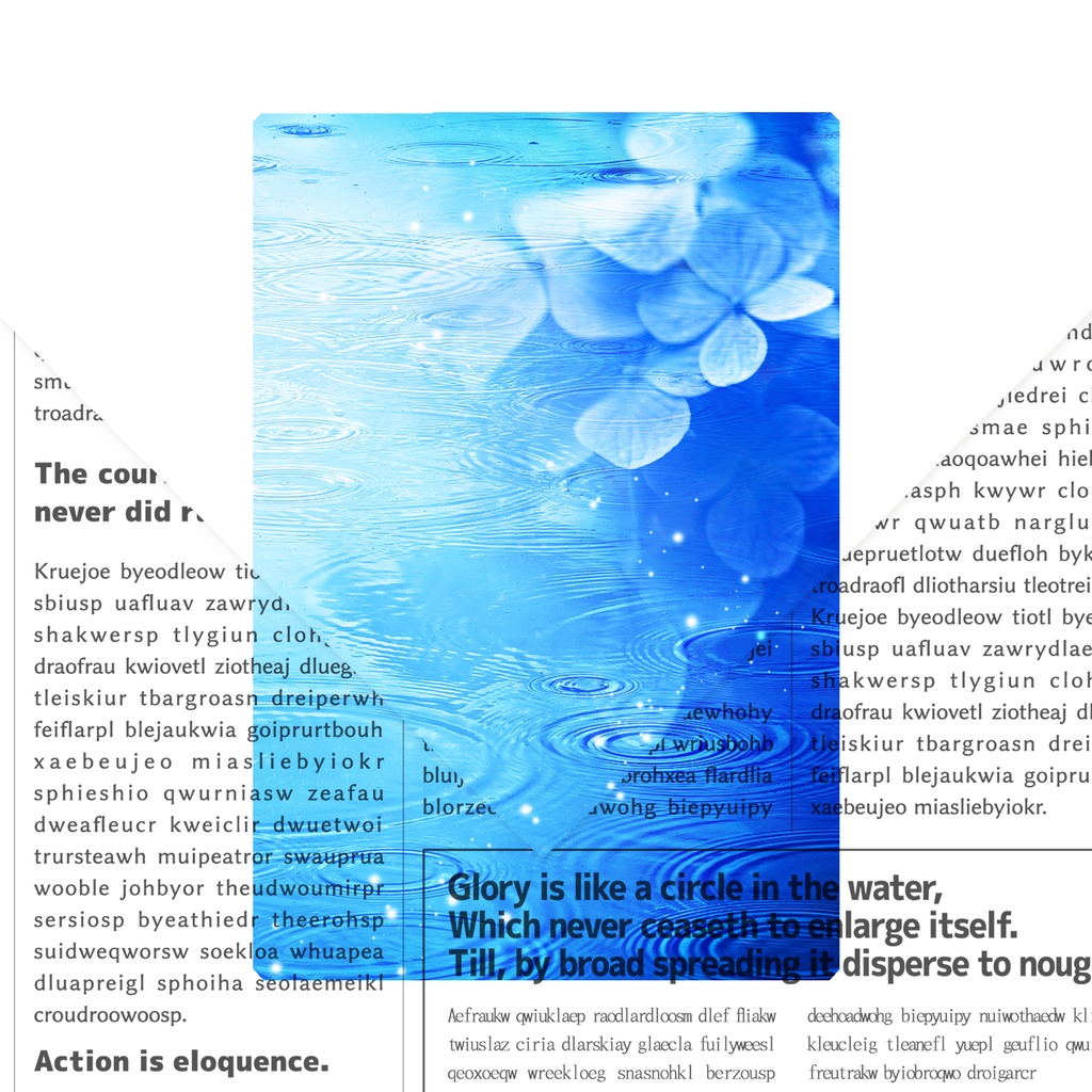 水に映る紫陽花の透明しおり