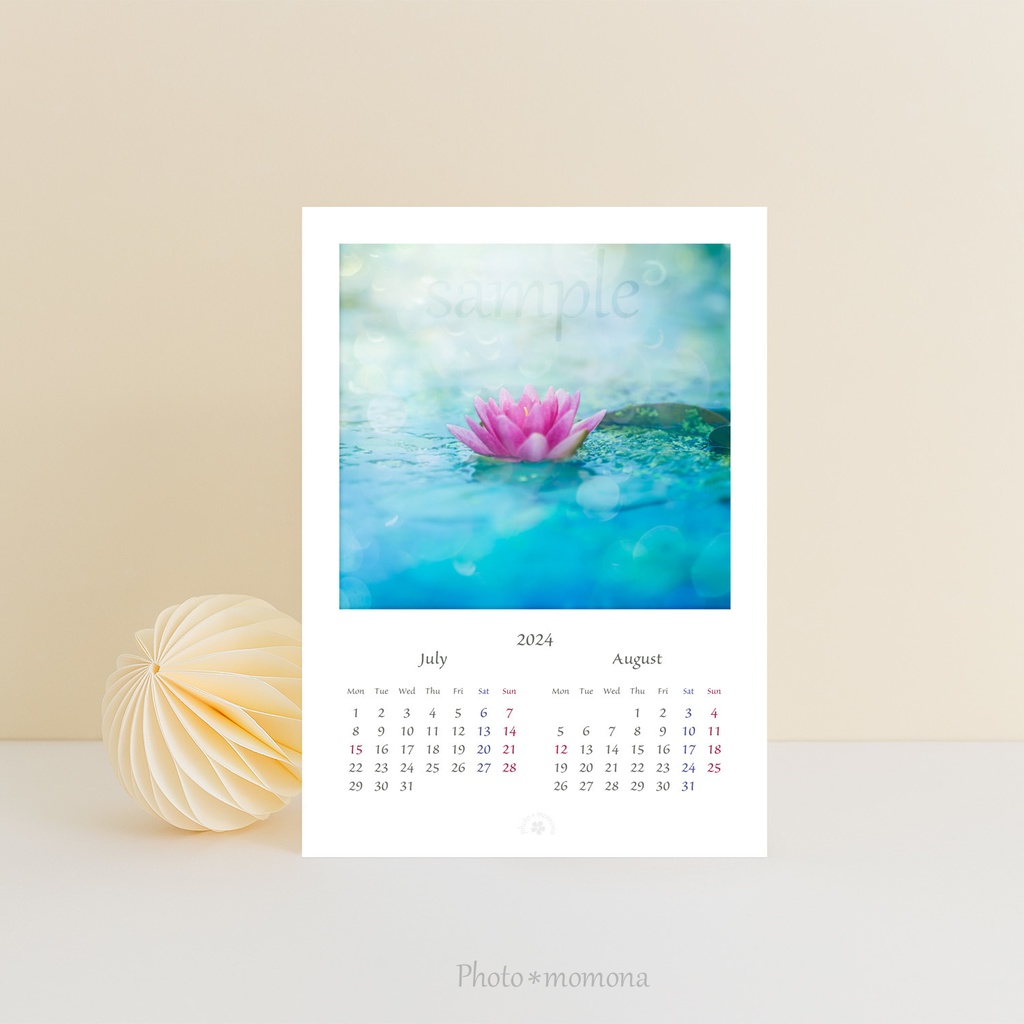 フラワーフォトカレンダー2024