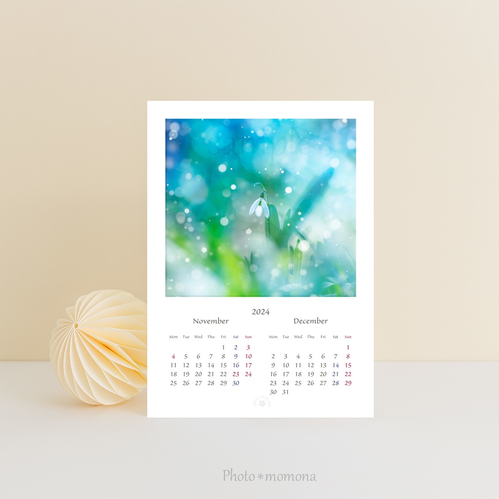 フラワーフォトカレンダー2024