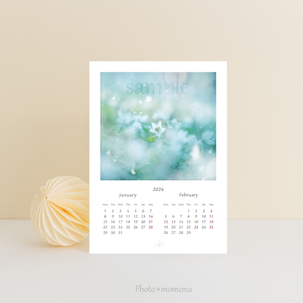 フラワーフォトカレンダー2024