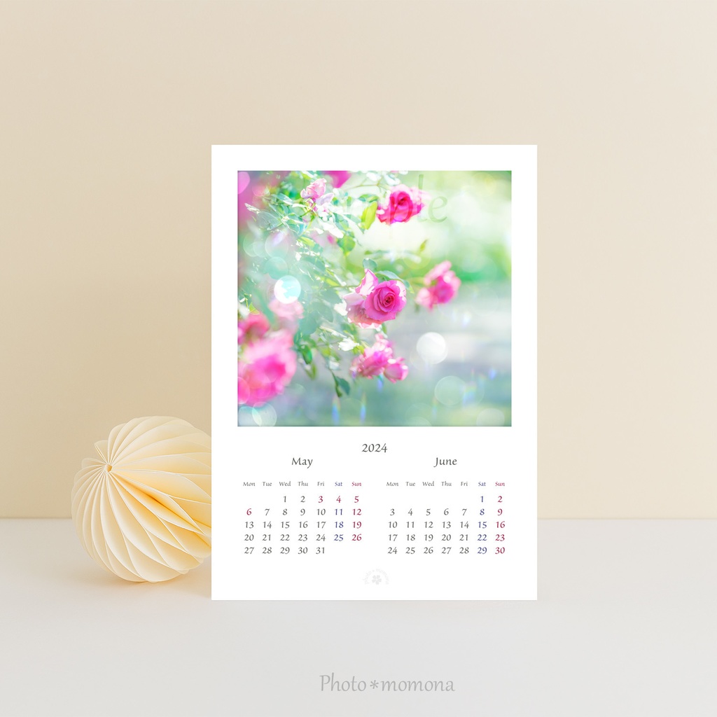 フラワーフォトカレンダー2024