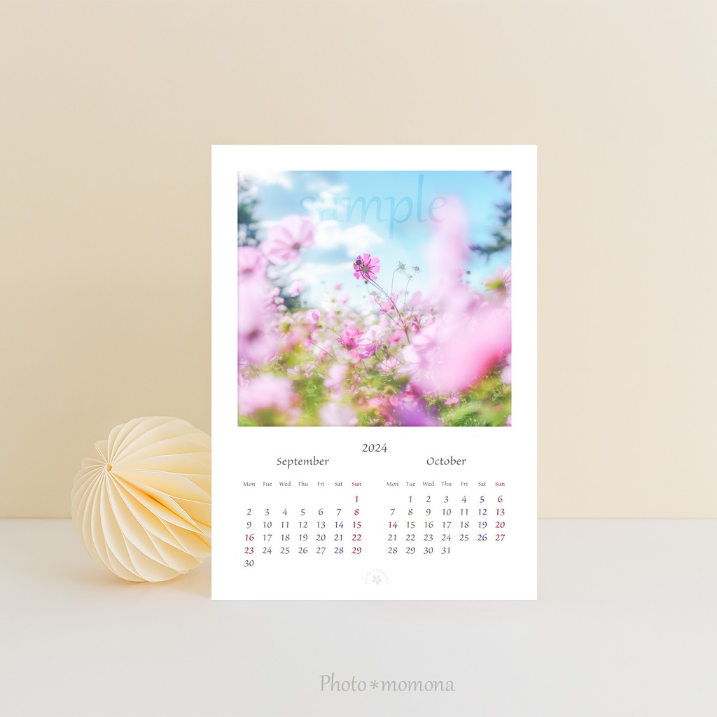 フラワーフォトカレンダー2024