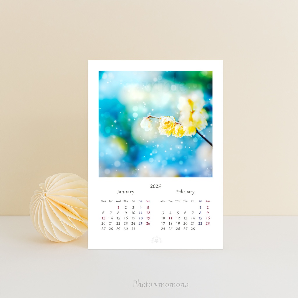 フラワーフォトカレンダー2025