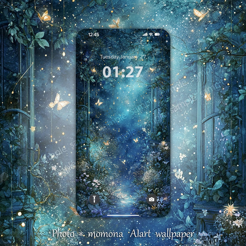 幻想庭園_星の小径(スマホ壁紙6枚セット)